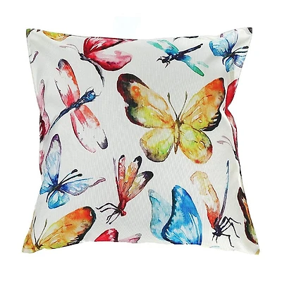 IH Casa Decor Outdoor Waterproof Cushion Watercolor Butterfly - Set of 2