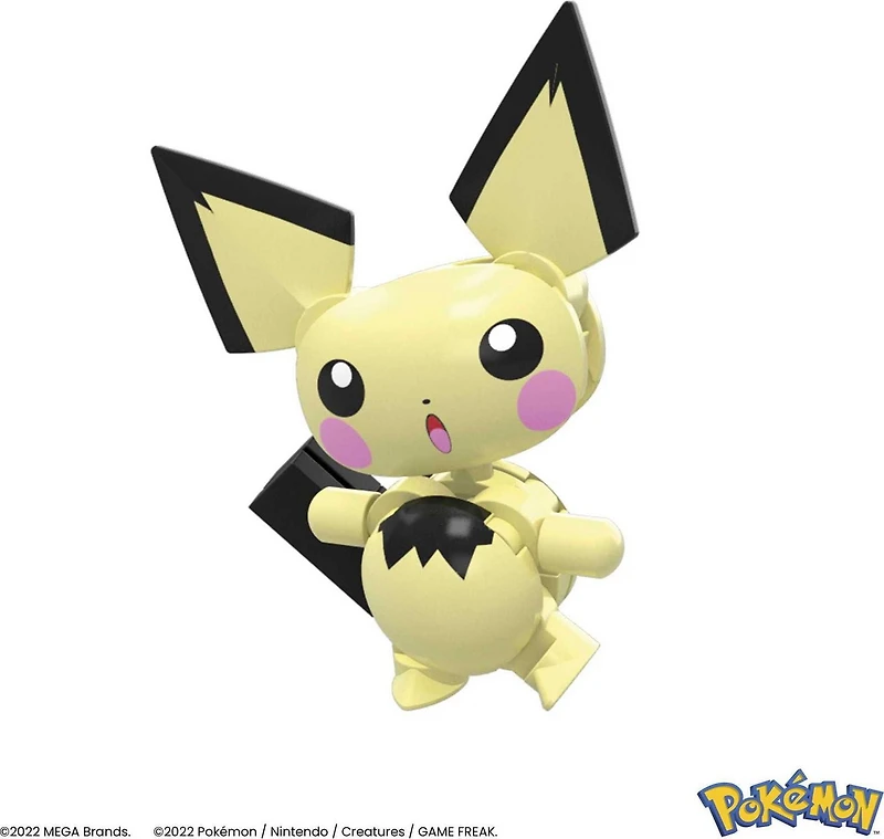 MEGA Pokémon Building Toy Kit Pikachu Set with 3 Action Figures (159 Pieces) for Kids, Ages 7+