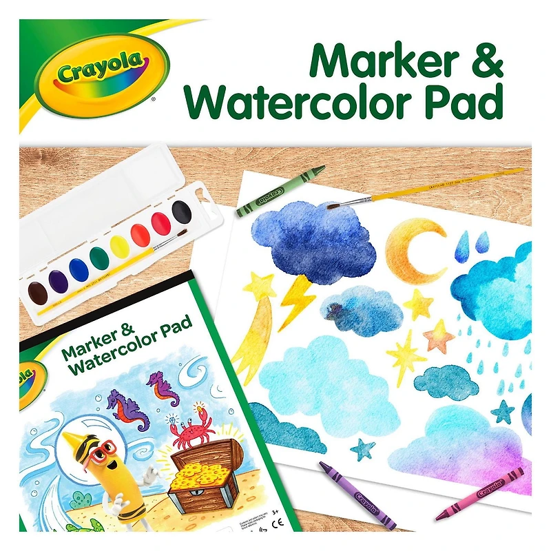 Bloc à aquarelle et marqueurs Crayola, 60 pages
