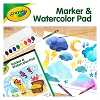 Bloc à aquarelle et marqueurs Crayola, 60 pages