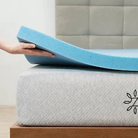 Zinus Spa Sensations Queen 2 inch Cooling Gel Memory Foam Mattress Topper, Pressure Relief, CertiPUR-US Certified Foam