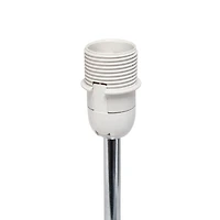 Simples Conceptions Mini lampe de table de base chromée avec abat-jour en tissu, rose fard