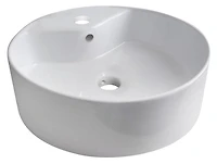 American Imaginations 18,25 in. Ensemble de récipients blancs au-dessus du comptoir W pour robinet central à 1 trou AI-30124