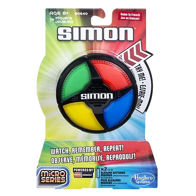 Series Micro Series, jeu électronique, jeu Simon classique en format compact, jeu de groupe, enfants dès 8 ans - Édition française