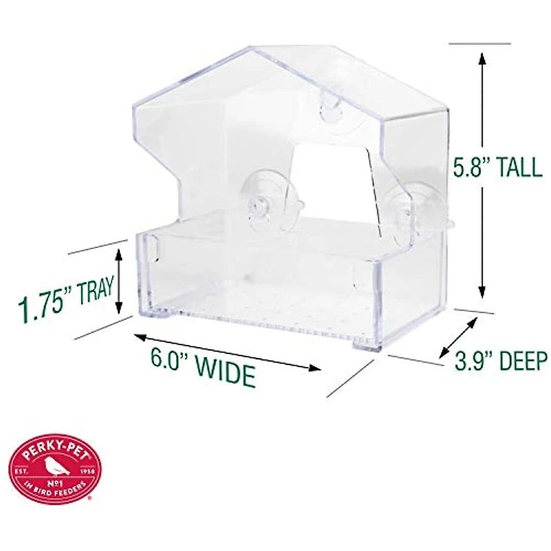 WINDOW BIRD FEEDER, Perky-Pet Window Bird Feeder – 1/2 Lb Capacity