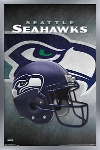 NFL Seattle Seahawks - Helmet 16 Wall Poster, 14.725" x 22.375" Framed