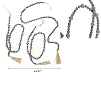 Guirlande De Perles En Bois Double - Lot De 2