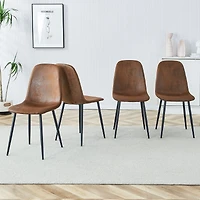 Noble House Ensemble de 4 chaises de restaurant modernes de style médiéval avec coussins