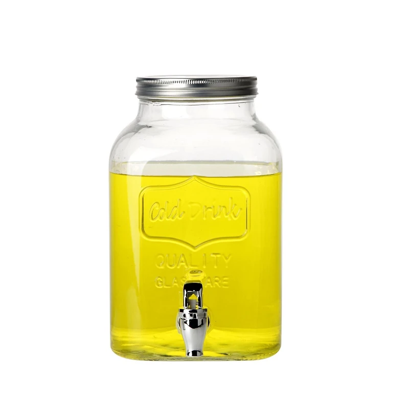 Hometrends Mason Glass Dispenser,1 Gallon,1 Piece