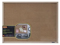 Quartet Natural Cork Bulletin Board with Maple Frame