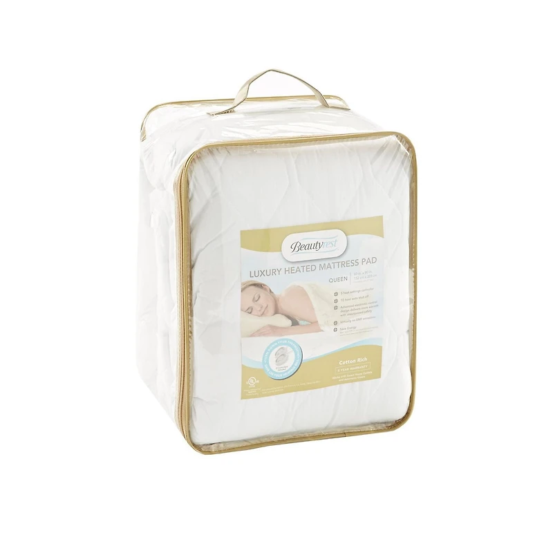 Home Essence Apartment Cotton Blend Heated Mattress Pad