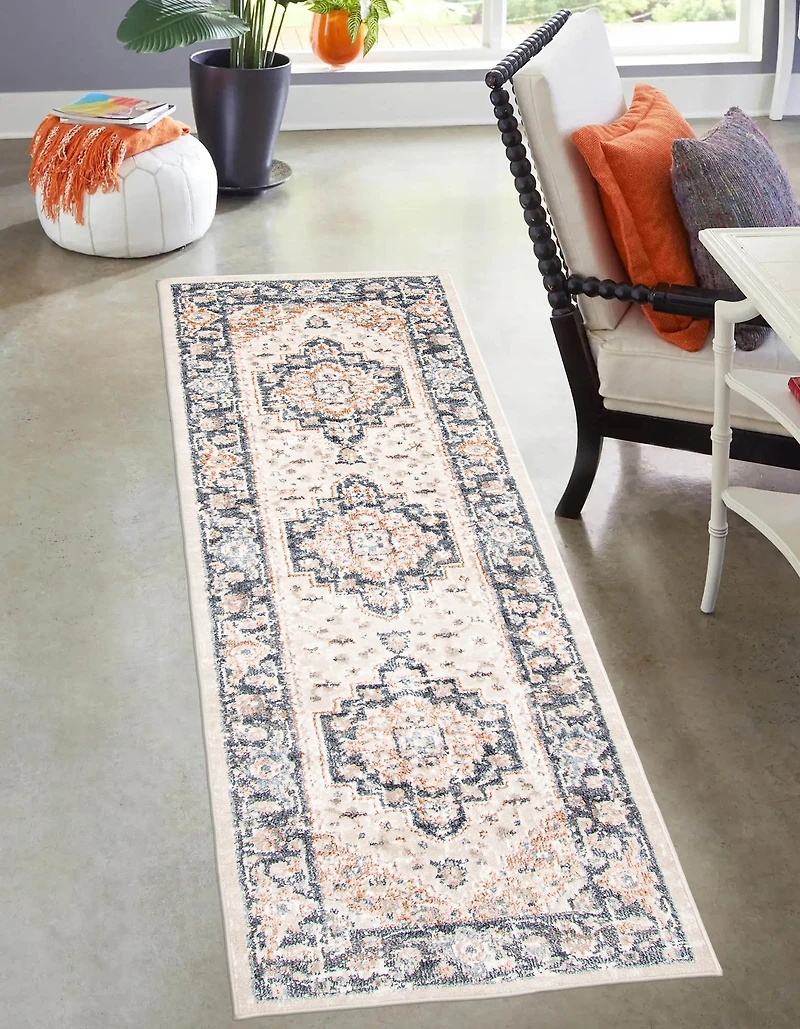 ECARPET Heriza Traditional Runner Rug for Living Room, Bedroom, Dining Room, Entrance, Hallway and More.