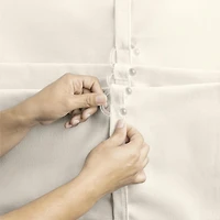 Camalay Harmony Light Filtering Adhesive Fastener Cascade Roman Shade 27 x 64 in Natural