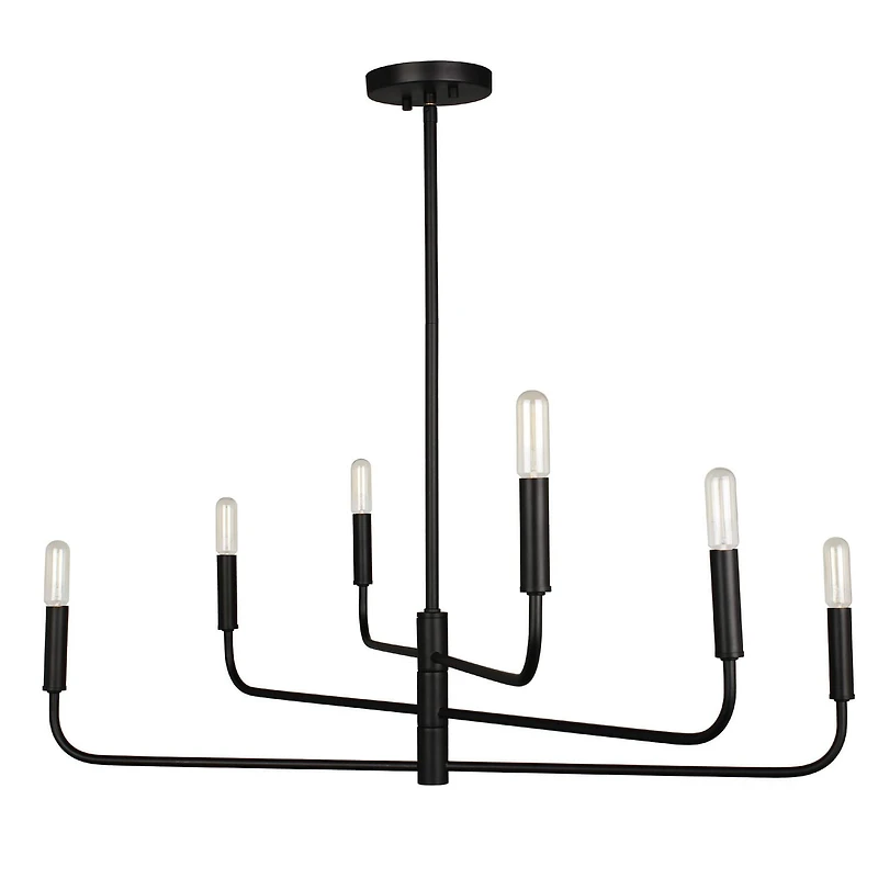 Lustre Catalina, 6 lumières, noir mat