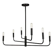 Lustre Catalina, 6 lumières, noir mat