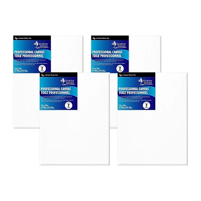 Toile professionnelle North Shore 11" x 14" paquet de 4