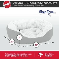 Sleep Zone Lit pour Chien en Peluche Sculpté
