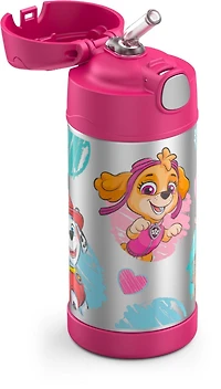 Thermos Funtainer Vacuum Insulated 12 OZ Straw Bottle, PAW Patrol Skye