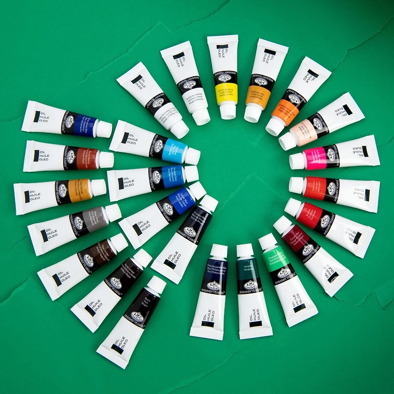 Royal & Langnickel Essentials Tubes de peinture à l'huile d'artiste de 12 ml, 24 couleurs Peinture à l'huile 12 ml
