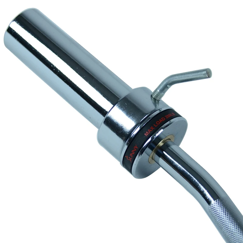 Barre Super Curl Olympique Sunny Health & Fitness de 48 po avec anneaux