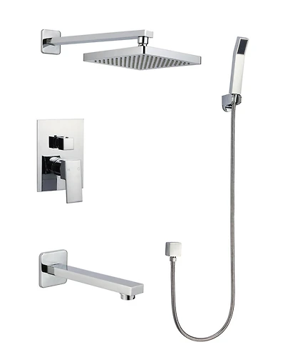 American Imaginations Ensemble de douche mural en acier inoxydable de couleur chrome AI-29315