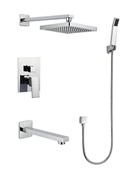 American Imaginations Ensemble de douche mural en acier inoxydable de couleur chrome AI-29315