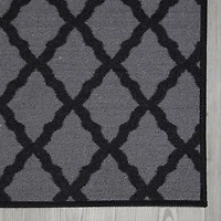 Tapis élégant à motif de treillis à sous-couche en caoutchouc de la collection Glamour