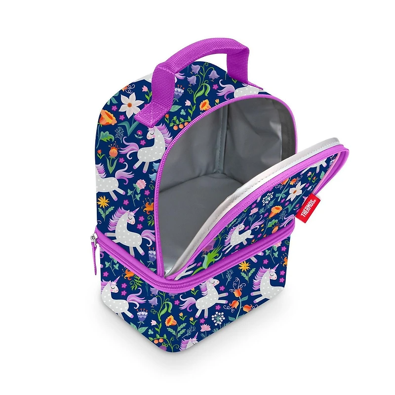 Sac à Lunch Réutilisable Thermos à Deux Compartiments Pour Enfants, Motif  Licorne LDPE, 100% sans PVC