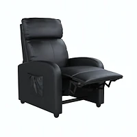 DHP Harrison Pushback Recliner with Massage Backrest, Black Faux Leather