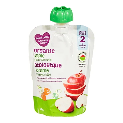 Purée pour bébé biologique pomme Le choix des parents