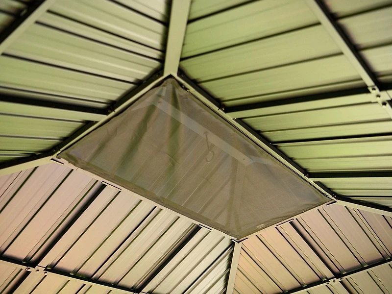 Yosemite 10x12 Double Steel Roof Gazebo Aluminum Posts