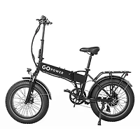 GoPowerBike GoExpress V2 Electric Bike | Adult Folding Bike | 20 inch Fat Tire | 50+ Mile Range w/ 5 Pedal-Assist Levels | 20mph Top Speed | 750W Motor | Removable Battery | Class 1 and 2 eBike