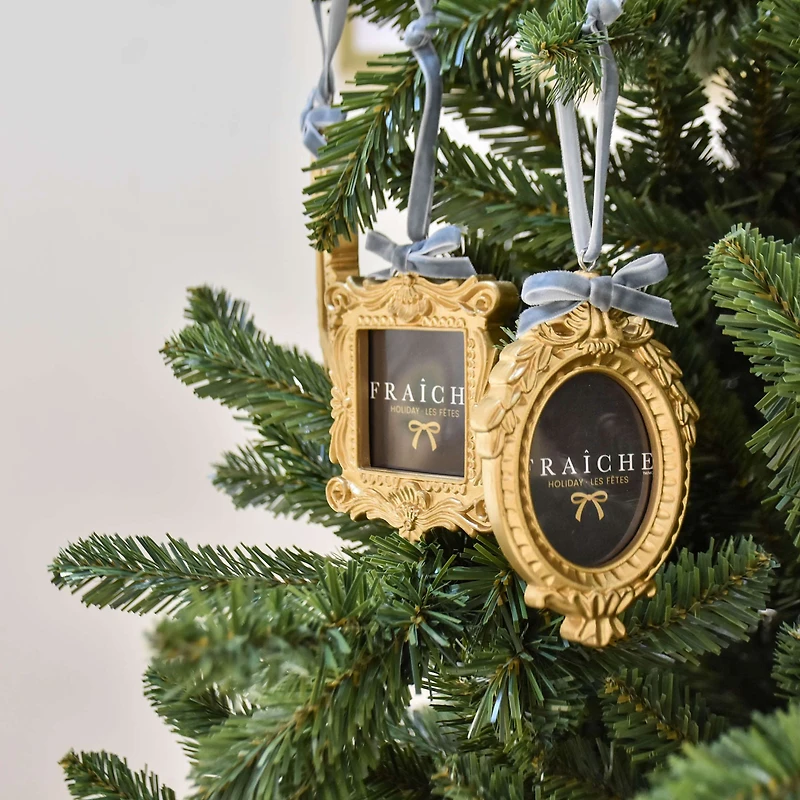 FRAÎCHE Noël 3 pack Photo encadrée ornement Set, or