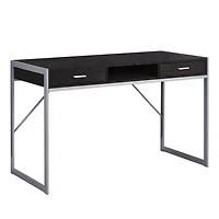 Monarch Specialties Bureau, Bureau À Domicile, Ordinateur Portable, Tiroirs De Rangement, 48"l, Travail, Métal, Stratifié, Brun, Gris, Contemporain, Moderne