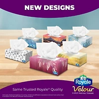 Royale Velour Facial Tissue, 18 Flat Boxes, 88 Tissues per box