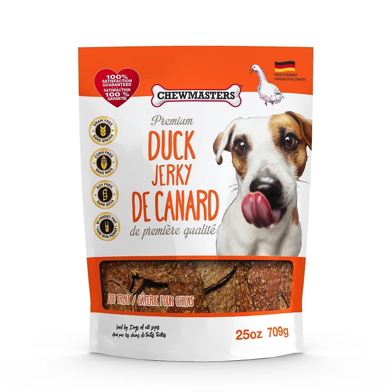Jerky de canard Chewmasters Pour Chien 709g