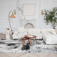 Rug Branch Atlas Classic Indoor Area Rug, Grey Beige, Modern - Living Room, Bedroom, Dining Room, and Kitchen<br>