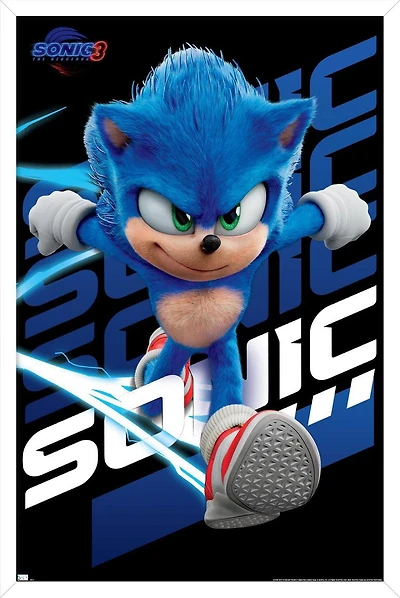 Sonic The Hedgehog 3 - Sonic Wall Poster, 22.375" x 34"