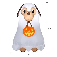 Airblown Beagle Dog in Ghost Costume