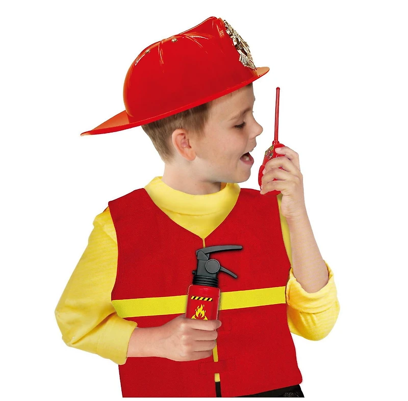 Kid Connection Firefighter Role Play Set. 7 Pieces, lifelike vest included, Firefighter Role Play Set
