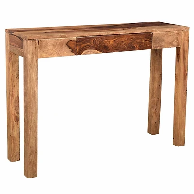 Rustic Modern Solid Wood Console/Desk in Dark Sheesham