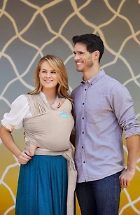 MOBY Wrap Baby Carrier - Evolution Wrap for Newborns & Infants - One size - Taupe