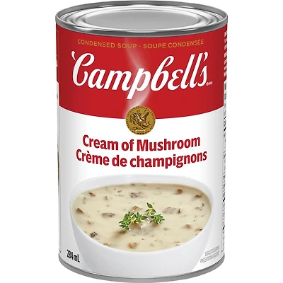 Soupe condensée Campbell’sMD à la crème de champignons,  Longue conservation Soupe condensée Campbell’sMD 284 ml