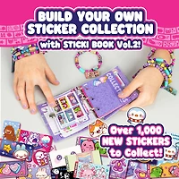 Sticki Rolls Sticki Book - Wearable & Shareable Sticker Bracelet + Collection Book - 120 Mini Stickers - 50 Activity Pages - 1000+ Sticker Designs