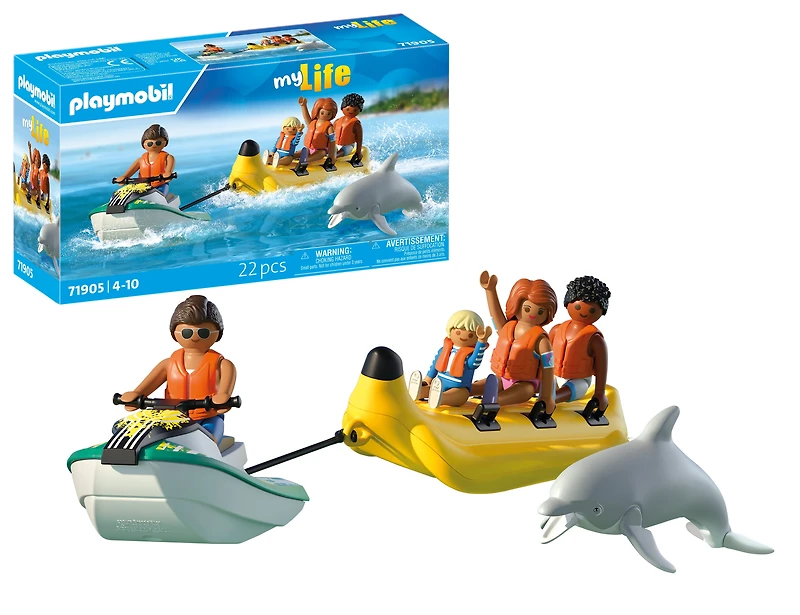 Playmobil Scooter des mers, banane tractée & 4 personnages