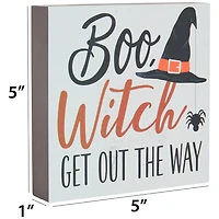 Pancarte carrée « BOO Witch » Way To Celebrate, 5 po