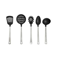 Mainstays 5 Piece Kitchen Utensil Set Stainless Steel and Nylon, Mainstays 5 Piece Kitchen Set