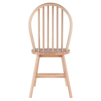 Windsor 2pc Chair Set Natural Finish