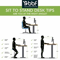 Move 40 Series by Bush Business Furniture 48W x 24D Electric Height Adjustable Standing Desk in White