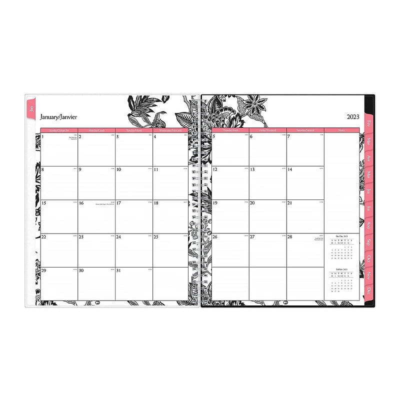 Agenda hebdomadaire/mensuel 2023, 8,5 po x 11 po, Blue Sky